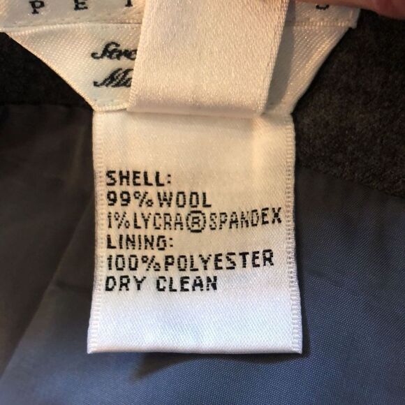 TALBOTS 6P VTG Gray Italian Wool A-Line Short Skirt Career Business Stretch 90s - Picture 8 of 11